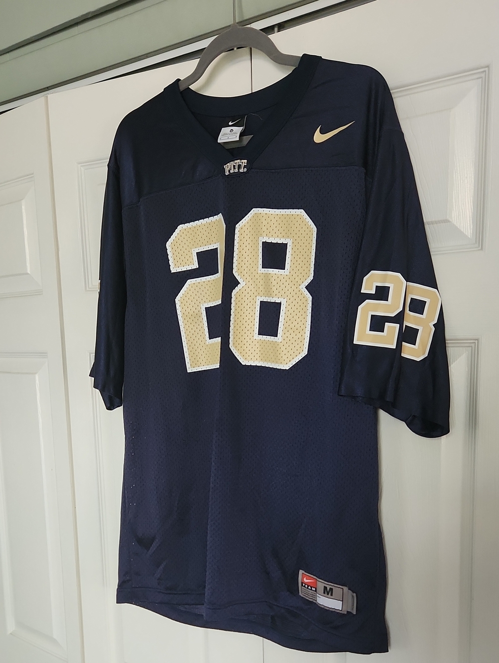 Nike Men’s Navy and Gold #28 Pitt Football Jersey